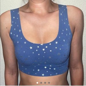 Grey/Blue ‘PINK/Victoria’s Secret’ sparkly star bralette